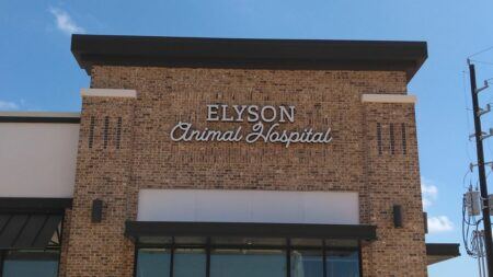 Houston custom signs for Elyson Animal Hospital