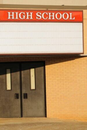 Houston marquee signage for a high school